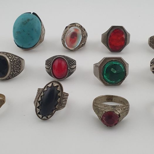 Antique Treasure Jewellery Lot 15 Traditional Brass Statement Rings