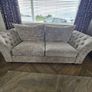 2 Grey chesterfield style sofas Image 5
