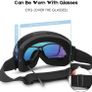 Ski goggles, Mens Women Skiing goggles Adults Over Glasses OTG Anti-fog Frameless For Snowboard Jet Snow, UV Protection Sunglasses Image 4