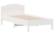 Bed Frame without Mattress White 75x190 cm Small Single Solid Wood Pine