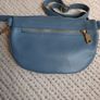 NEW Blue Leather Cross Body Bag Image 2