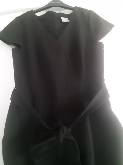 Black V neck dress