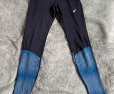 ASICS blue & black running tights Size S