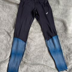 ASICS blue & black running tights Size S