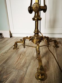 Antique brass floor lamp