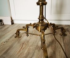 Antique brass floor lamp