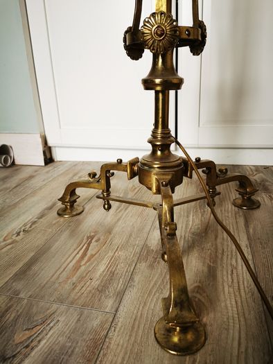 Antique brass floor lamp