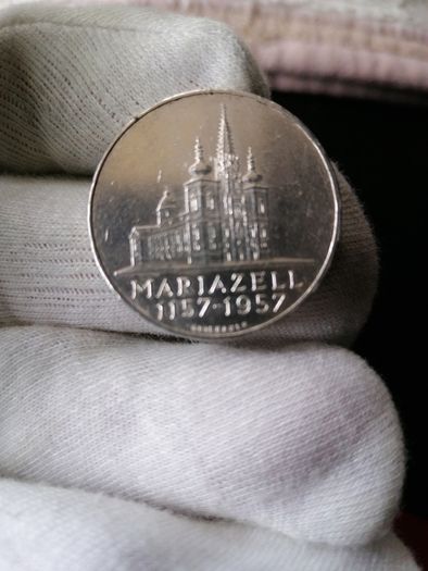 1957 Austria Silver 25 Schilling Coin