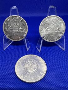 X3 Canadian silver dollar coins