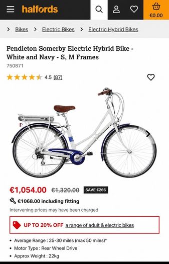 Pendleton Somerby E Electric Hybrid Bike     As New     Fully Serviced