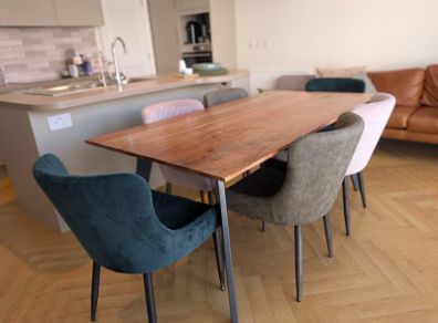 EZ Living Osaka Dining Table & 6 Oledo Chai