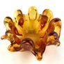 Vintage Chalet Bomboniere Amber glass bowl Image 5