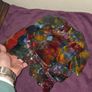 Hand Blown Stained Glass Art Bowl/Plate Image 4