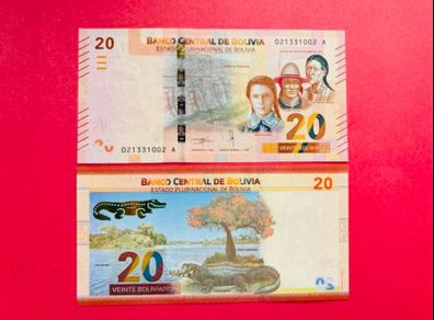 Bolivia   20 Bolivianos  1986 ( 2018 ) Pick 249. ( Uncirculated )