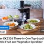 AS NEW House/Home Clearance SALTER EK2326 Three-in-One Top-Loading Electric Fruit and Vegetable Spiralizer (carrots, butternut squash, cucumber, zucchini noodles, etc) Image 7