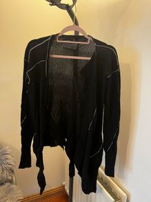 Allsaints, 100% cotton, knitted asymmetrical cardigan, size M