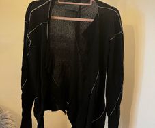 Allsaints, 100% cotton, knitted asymmetrical cardigan, size M