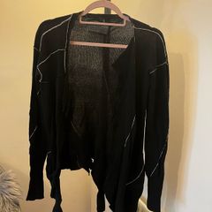Allsaints, 100% cotton, knitted asymmetrical cardigan, size M
