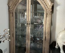 Superb distressed wood  cabinet