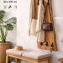 Wall Coat Rack Acacia Solid Wood Image 2