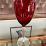 Vintage Italian Hand Blown Ruby Red Wine or Water Goblets 23 cm Tall Image 7
