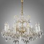 Statement Marie Theresa Crystal & Brass 12 Branch Chandelier Image 6