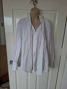 NWT Spring Collection 2026  M & S White L/S Blouse Size 8