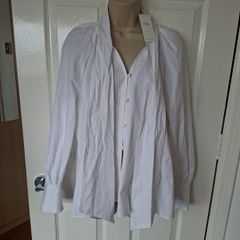 NWT Spring Collection 2026  M & S White L/S Blouse Size 8