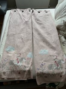 Next Kids Pink Waffle Princess Eyelet Curtains