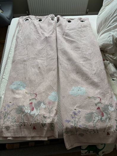 Next Kids Pink Waffle Princess Eyelet Curtains
