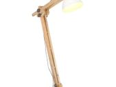 Floor Lamp White Solid Mango Wood E27