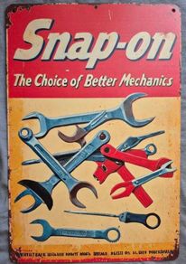 Snap on tools , vintage style metal sign .
