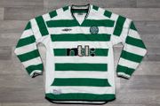 Genuine Vintage 2001 Umbro Celtic Glasgow Home Long Sleeve Jersey Shirt Mens Medium