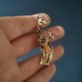 Mama & Baby Giraffe Brooch Badge Animal Wild Life Broach Enamel and Metal Image 3