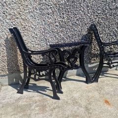Garden table + bench cast iron