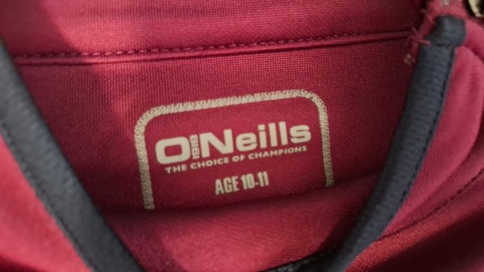 Galway GAA O'Neills Hurling/Gaelic Football Quarter Zip Jersey (Youths 10-11 Years) FREE POST