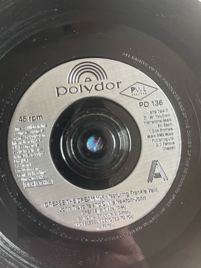 Grease the dream mix picture sleeve vinyl record single in vg+ condition