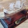 Vintage Mayflower Glass Ship - Santa Maria Christopher Columbus Flagship Image 3