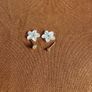Mother of Pearl snd Natural Diamond Earring Image 5