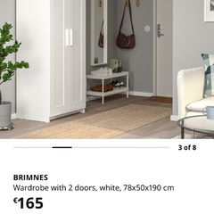 Ikea Brimnes White Wardrobe