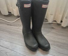 Hunter Black Tall Wellington Boots