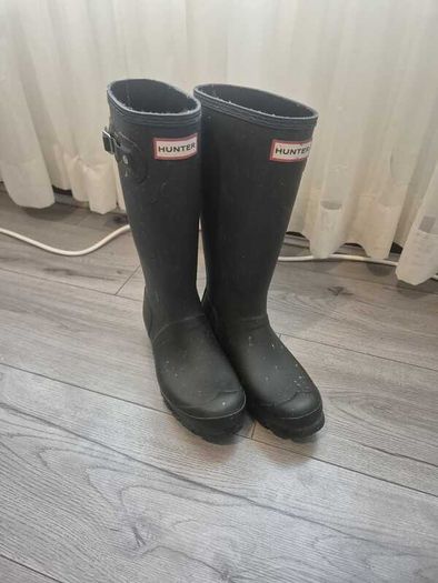 Hunter Black Tall Wellington Boots
