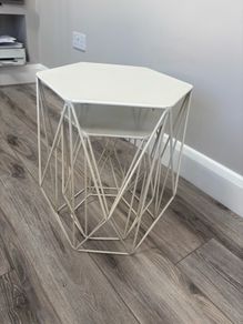 White metal M&S side tables