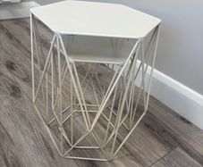 White metal M&S side tables