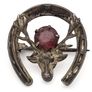 Vintage 925 Sterling Silver Ward Bros Stag & Horseshoe Brooch Image 4