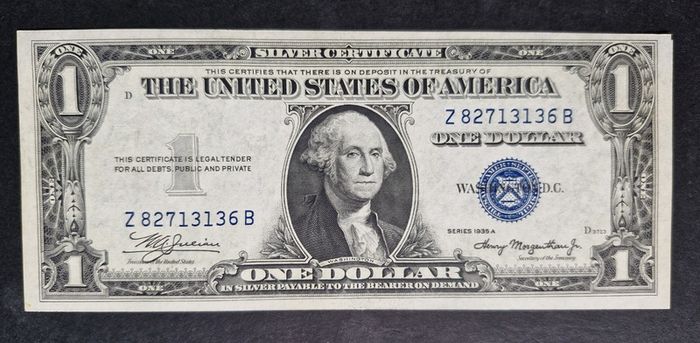 1935 A 1 one dollar Silver Certificate Washington note UNC