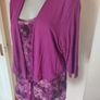 Charles Vogele purple top&cover up size XL UK18 EU46 Postage included Image 3