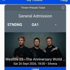 Westlife concert tickets