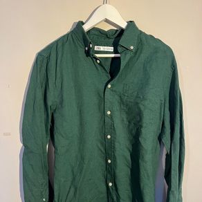 Zara Men's Green Shirt