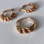 14k / ct Gold earrings & ring that come in a set Image 2